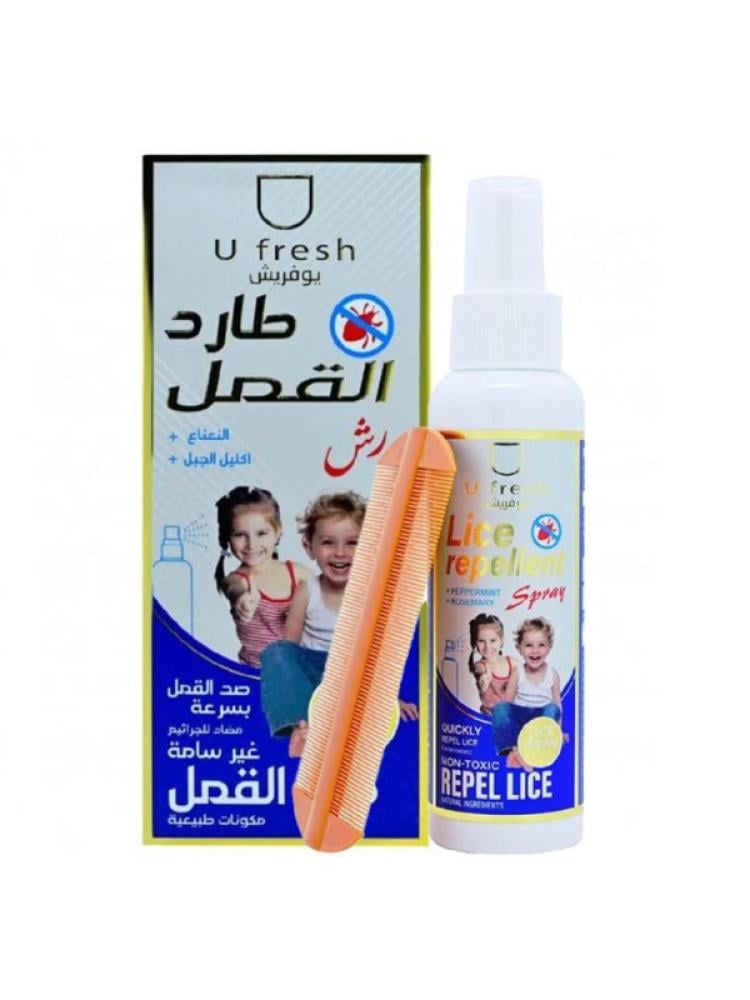 U Fresh Lice Repellent Spray - Mint & Rosemary, 120ml