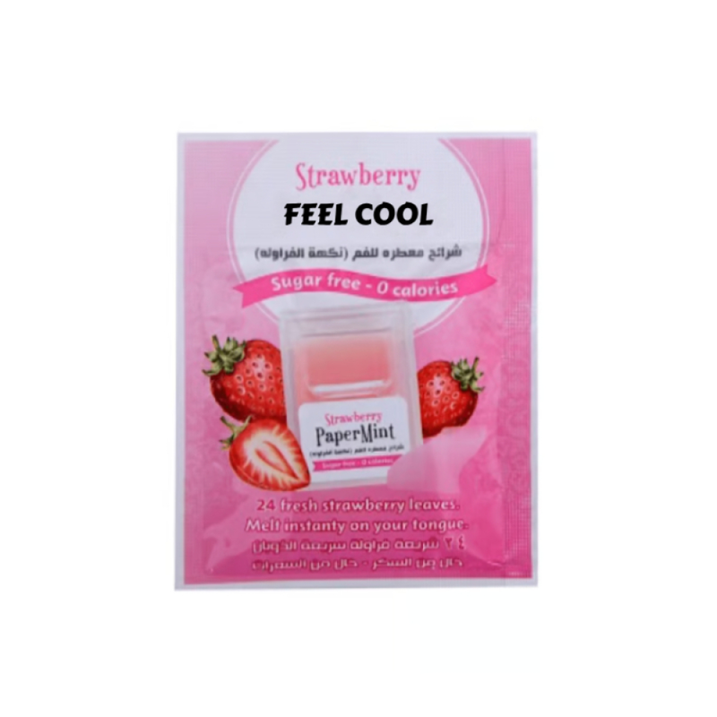 Feel Cool Mouth Strips, Strawberry Flavor, 24 Strips, Oral Care