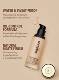 Full Coverage Matte Foundation Breathable Long Lasting Shell Sheglam 30ml
