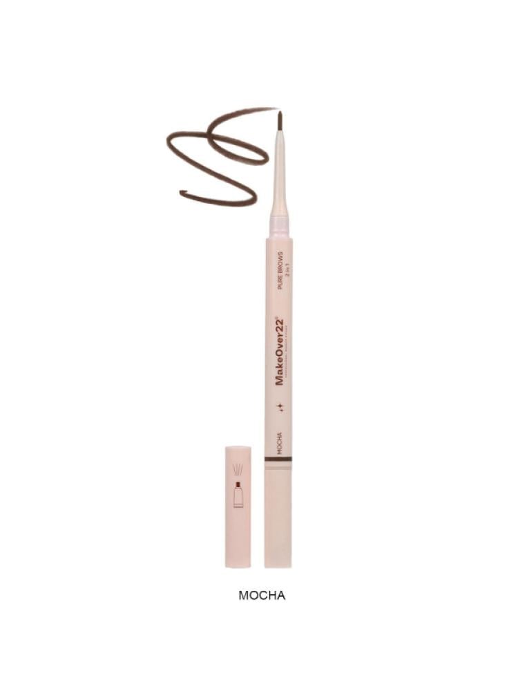 Eyebrow Pencil 2-in-1 with Brush Natural Definition Make Over 22 Mocha PW02