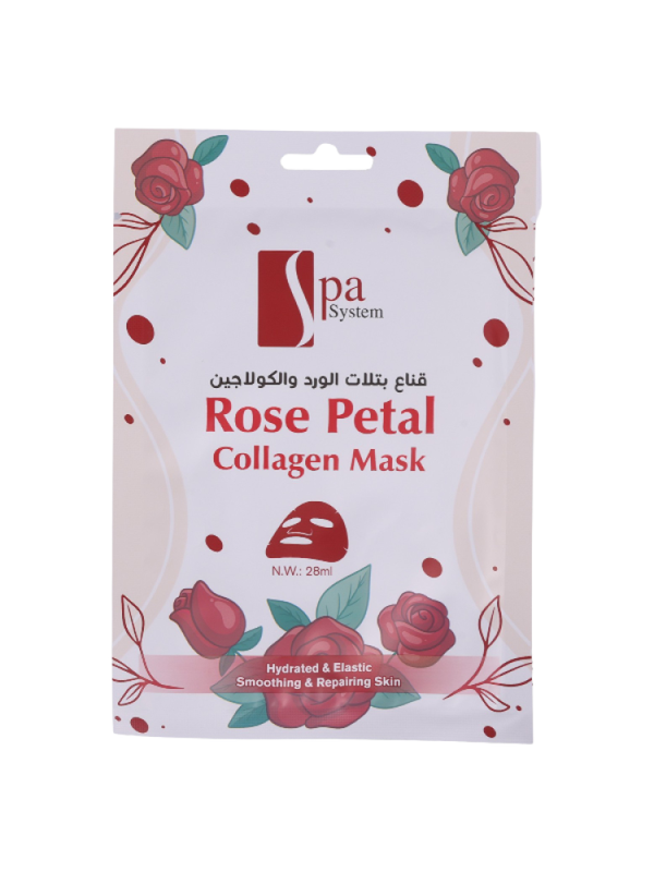 Hydrating Rose Petal & Collagen Sheet Mask - Spa System - 28ml