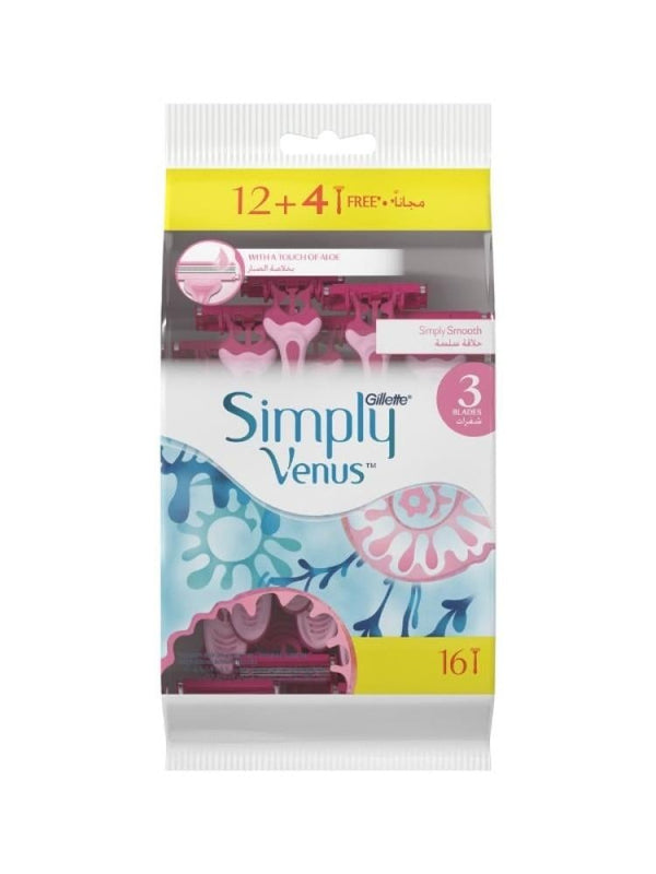 Gillette Venus Simply Women's Disposable Razor - 16 Blades