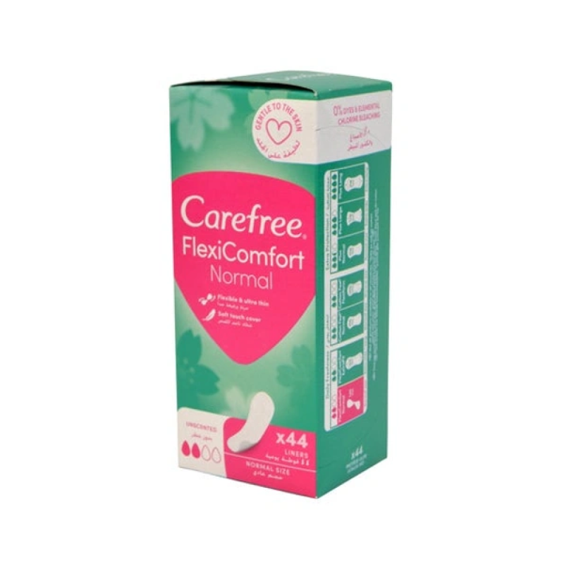 Carefree Regular Unscented Sanitary Pads, 44 Count