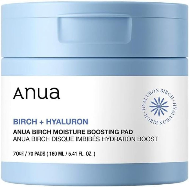 Best Toner Pads Korean Birch Hyaluron Moisture Boosting Anua 70 Pads 160ml