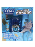Cosmo Blue Java Banana Body Care Set - Fragrance Mist, Body Lotion, Shower Gel