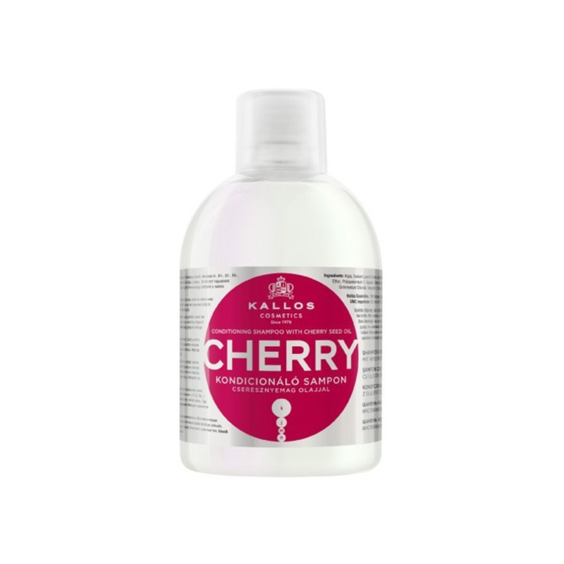 Kallos Cherry Seed Oil Shampoo - Strengthening Hair Cleanser, 1000ml