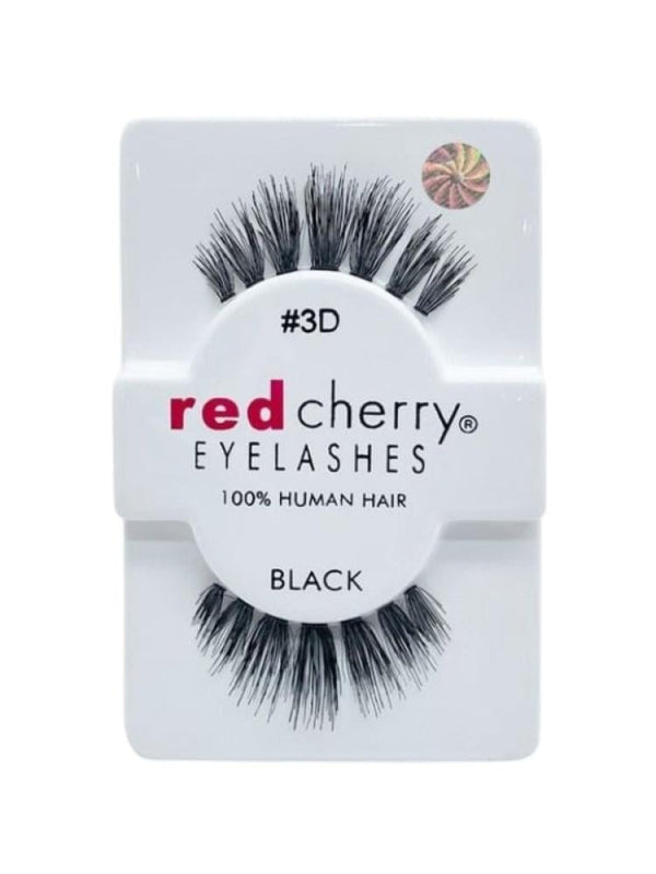 Natural Looking False Eyelashes 3D Multi-Layered Fibers Red Cherry 1 Pair
