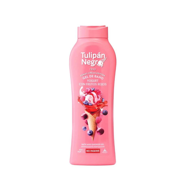 Moisturizing Shower Gel Raspberry Cherry Scented Tulipan Negro 650ml