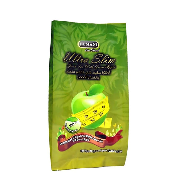 Green Tea and Apple Herbal Infusion Hemani 10 Tea Bags
