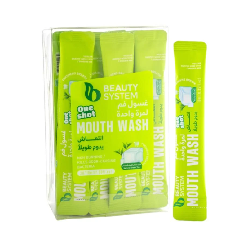 Green Tea Mouthwash Tablets Fresh Breath Refill Beauty System 20 x 10ml
