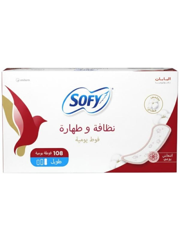 Sofy Daily Fresh Panty Liners, Long Size - 108 Count