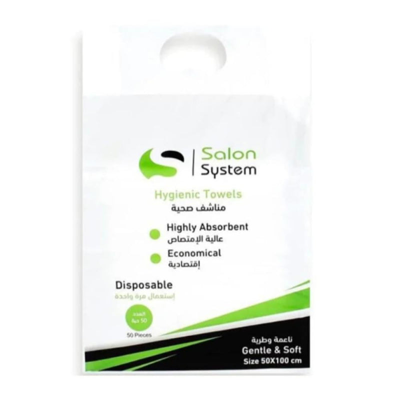 Salon System Disposable Sanitary Towels, 100 x 50 cm, 50 Pack