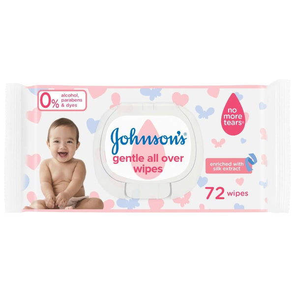 Gentle Baby Wipes Alcohol-Free Sensitive Skin Johnson Baby 72 Pcs