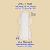 Circles Organic Cotton Overnight Sanitary Pads with Wings for Sensitive Skin 8 Pads