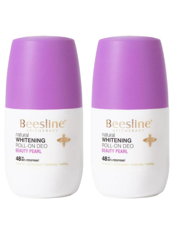 Beesline Natural Pearl Radiance Skin Brightening Roll-On Deodorant - 2 Pack