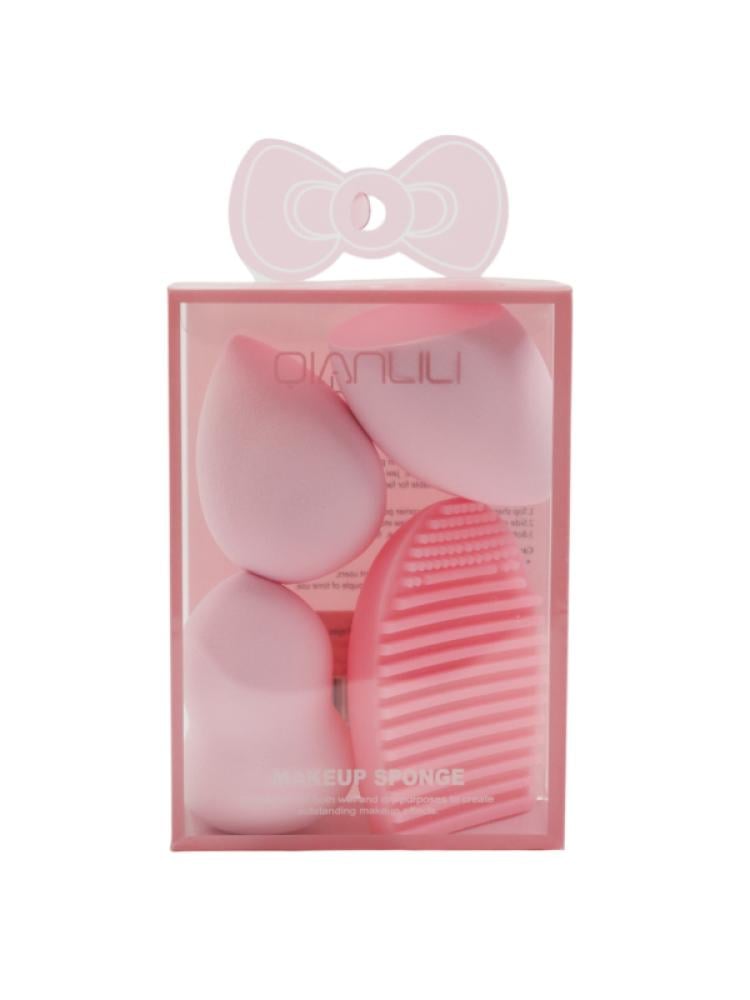 Makeup Brush and Sponge Set Droplet Sponges Cleaning Brush Salon System 4-Piece