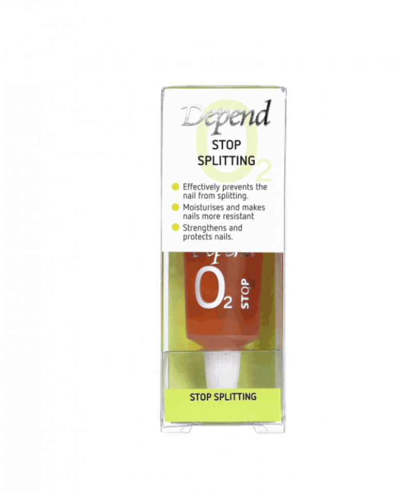 Depend Oxygen Nail Polish for Split Finishes, Red Color, 10ml