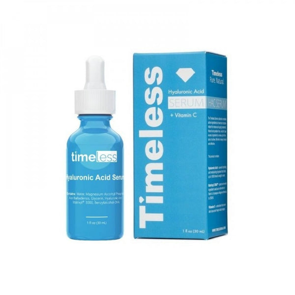 Timeless Hyaluronic Acid + Vitamin C Serum for Hydration and Radiance, 30ml