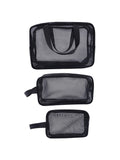 Makeup Travel Bag Set Organiser Cosmetic Storage 3 Piece Salon System
