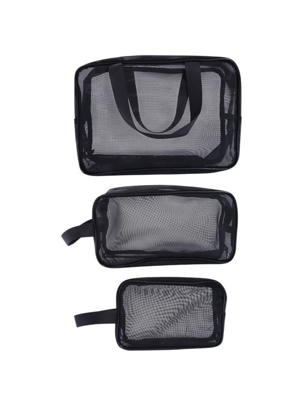 Makeup Travel Bag Set Organiser Cosmetic Storage 3 Piece Salon System