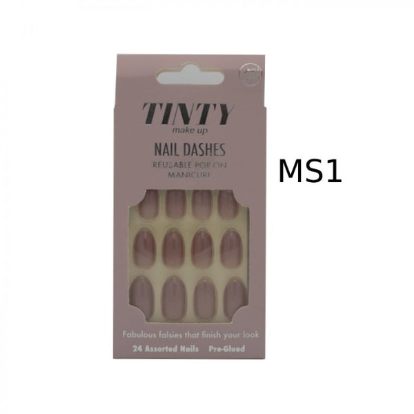 Tinty Artificial Nail Set Self-Adhesive 24 Pieces MS1