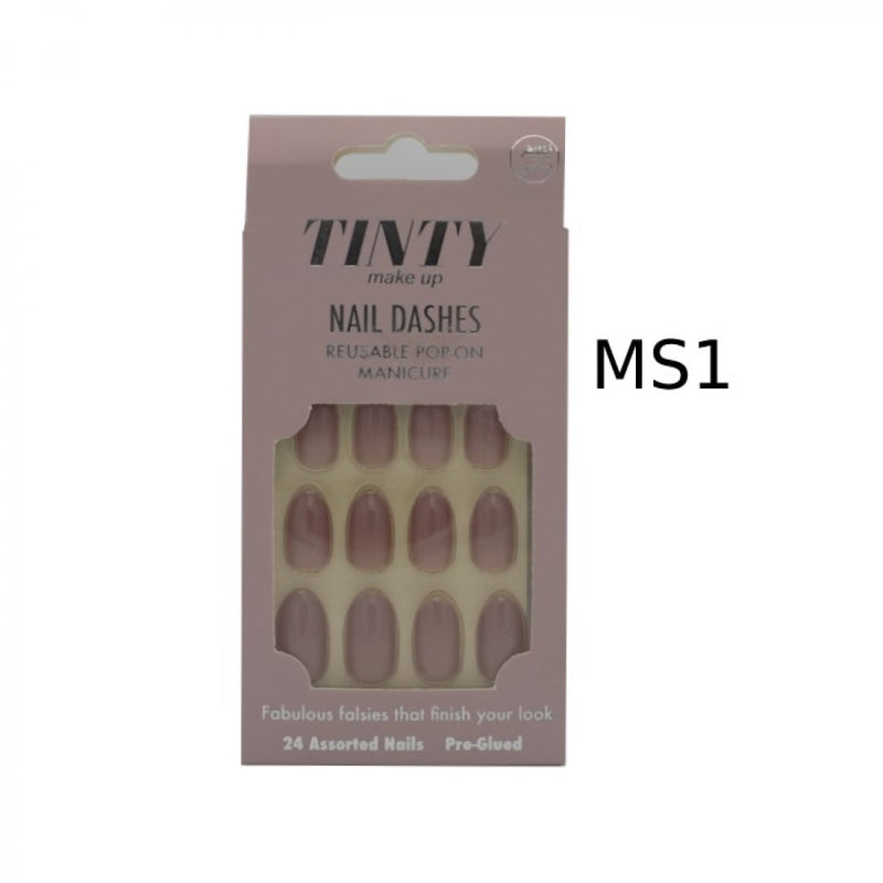 Tinty Artificial Nail Set Self-Adhesive 24 Pieces MS1