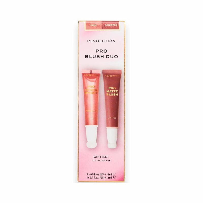 Revolution Pro Blush Duo Pink Cream Shimmer Matte Formula
