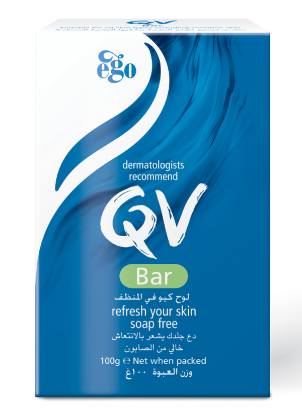 Bar Cleanser Soap Free Gentle Sensitive Skin QV 100g