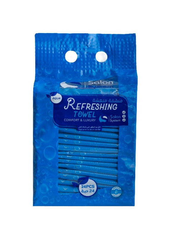 Salon System Aqua Refreshing Disposable Towelettes - 24 Count