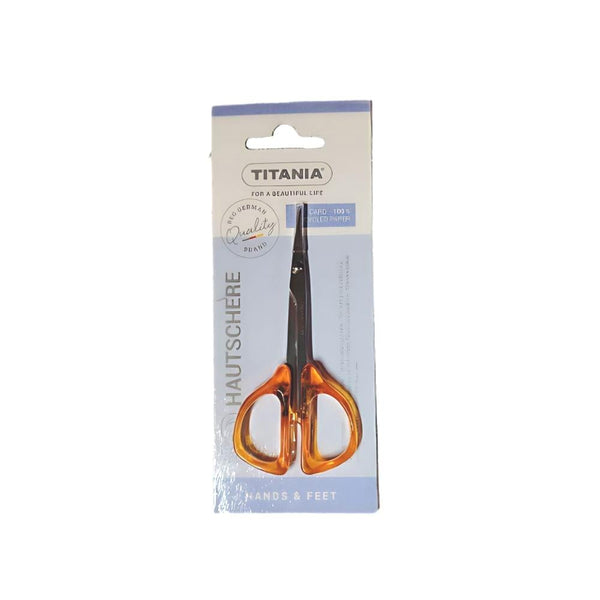 Titania Precision Cuticle Scissors - Stainless Steel Nail Grooming Tool