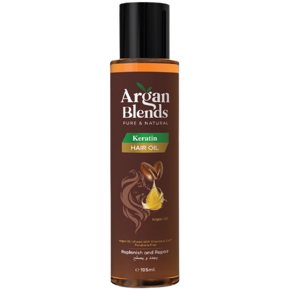 Best Hair Oil Keratin Smoothing Argan Blends 195ml