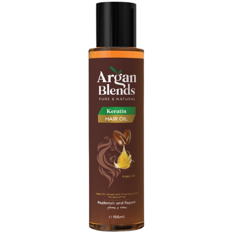 Best Hair Oil Keratin Smoothing Argan Blends 195ml