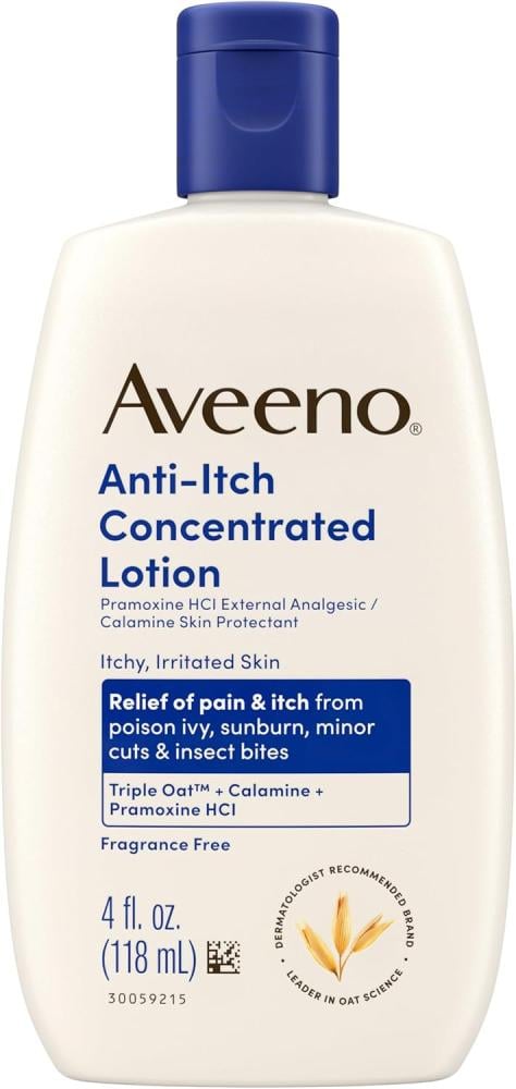 Aveeno Anti Itch Concentrated Lotion Colloidal Oatmeal Skincare 118ml