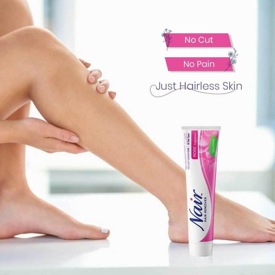 Nair Hair Removal Cream Rose Fragrance Smooth Skin Arms Legs 110g
