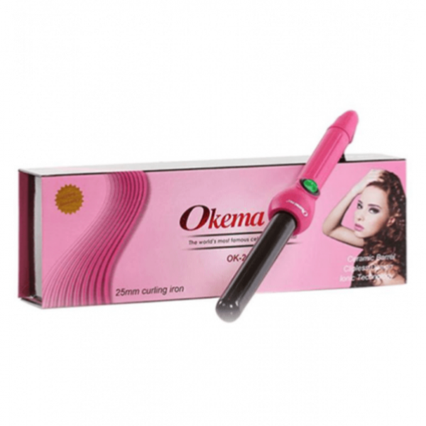 Okema Curling Iron OK2076, 19mm Ceramic Barrel, Adjustable Temperature