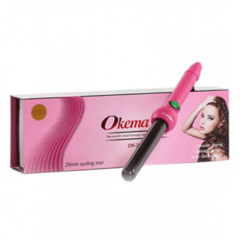 Okema Curling Iron OK2076, 19mm Ceramic Barrel, Adjustable Temperature