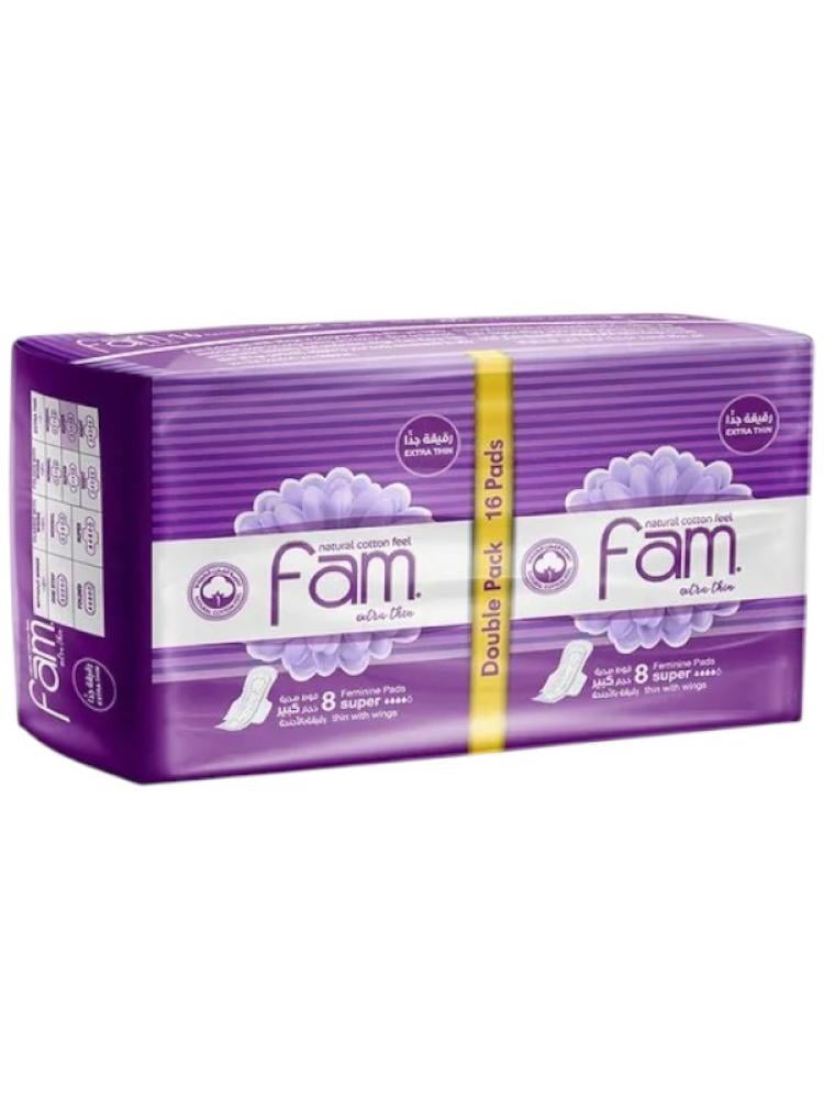 Ultra Thin Sanitary Pads with Wings Double Pack 16 Pads Fam