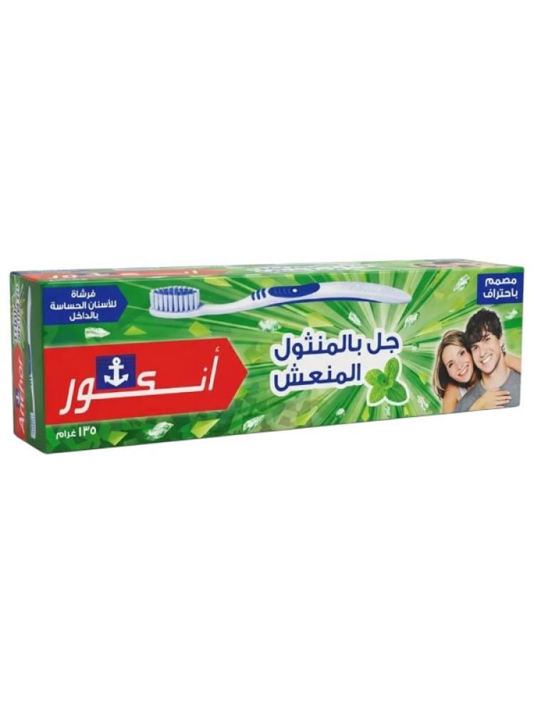 Anchor Menthol Gel Toothpaste with Toothbrush - 135g