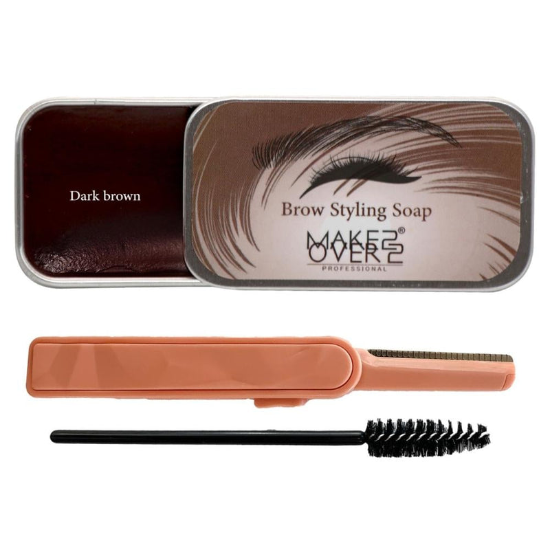 Brow Styling Soap Dark Brown Built-in Brush Make Over22 BS003