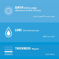 Durex Thin Feel Condoms, Large Size, Latex, 12 Count