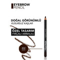 Flormar Eyebrow Pencil 402 Brown, Precise Definition, Built-in Brush