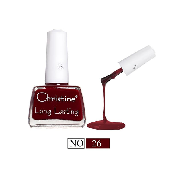 Christine Nail Polish Number 26, Quick-Drying Glossy Finish, 1 Coat