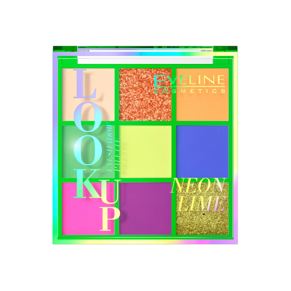 Eveline Neon Lime Eyeshadow Palette 9-Color 10.8g