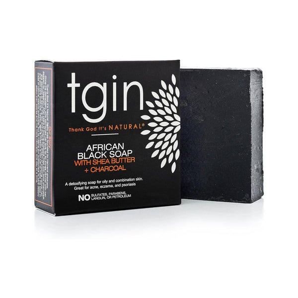 Tgin African Black Soap with Shea Butter and Activated Charcoal, 10g