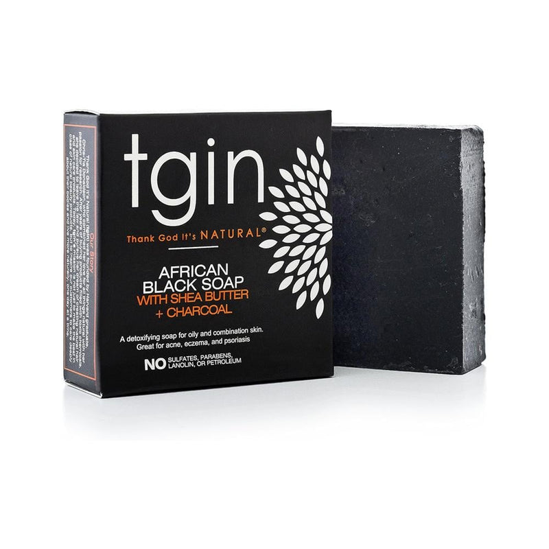 Tgin African Black Soap with Shea Butter and Activated Charcoal, 10g