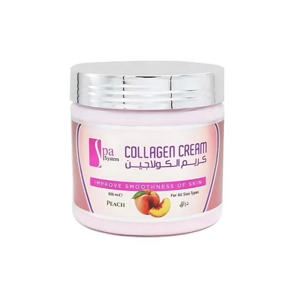Spa System Collagen Face and Body Cream with Peach Scent, 500ml