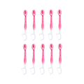 Beauty System Peach Flavored Dental Kit with Toothbrush Toothpaste and Floss 10 Pieces
