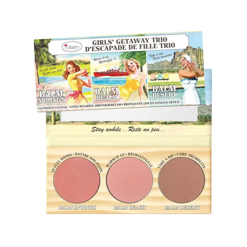 The Balm Girls Get Away Trio Blush and Bronzer Palette 3-Shade Set