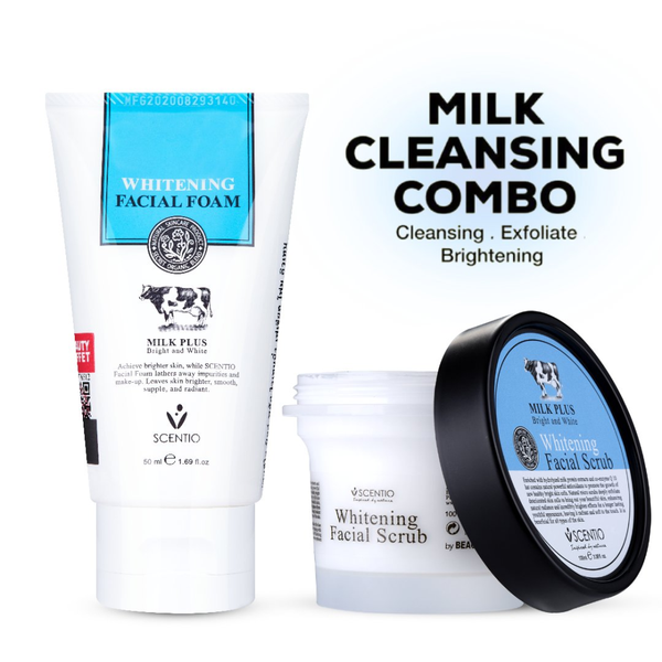 Beauty Buffet Milk Plus Q10 Facial Cleansing Foam & Scrub Set