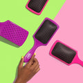 Detangler Hairbrush Paddle IntelliFlex Bristles Wet Brush Purple